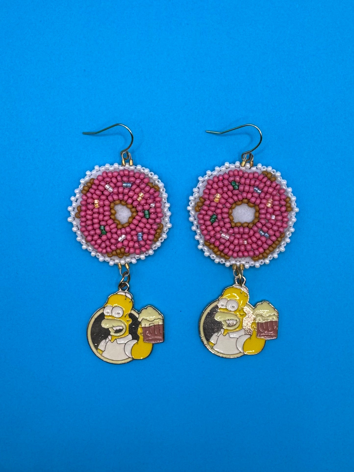 D'oughnut and Homer Charm Earrings